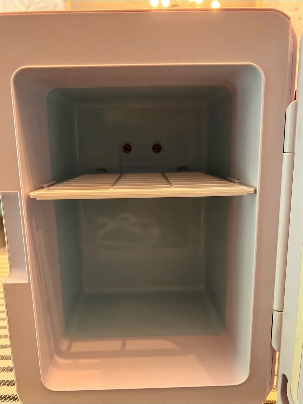 Compact White Marble Mini Fridge
